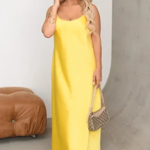 Long satin dress