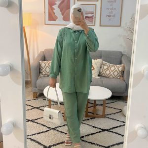 ENSEMBLE CONFORT COULEUR VERT MINT (MADE IN TURKEY)